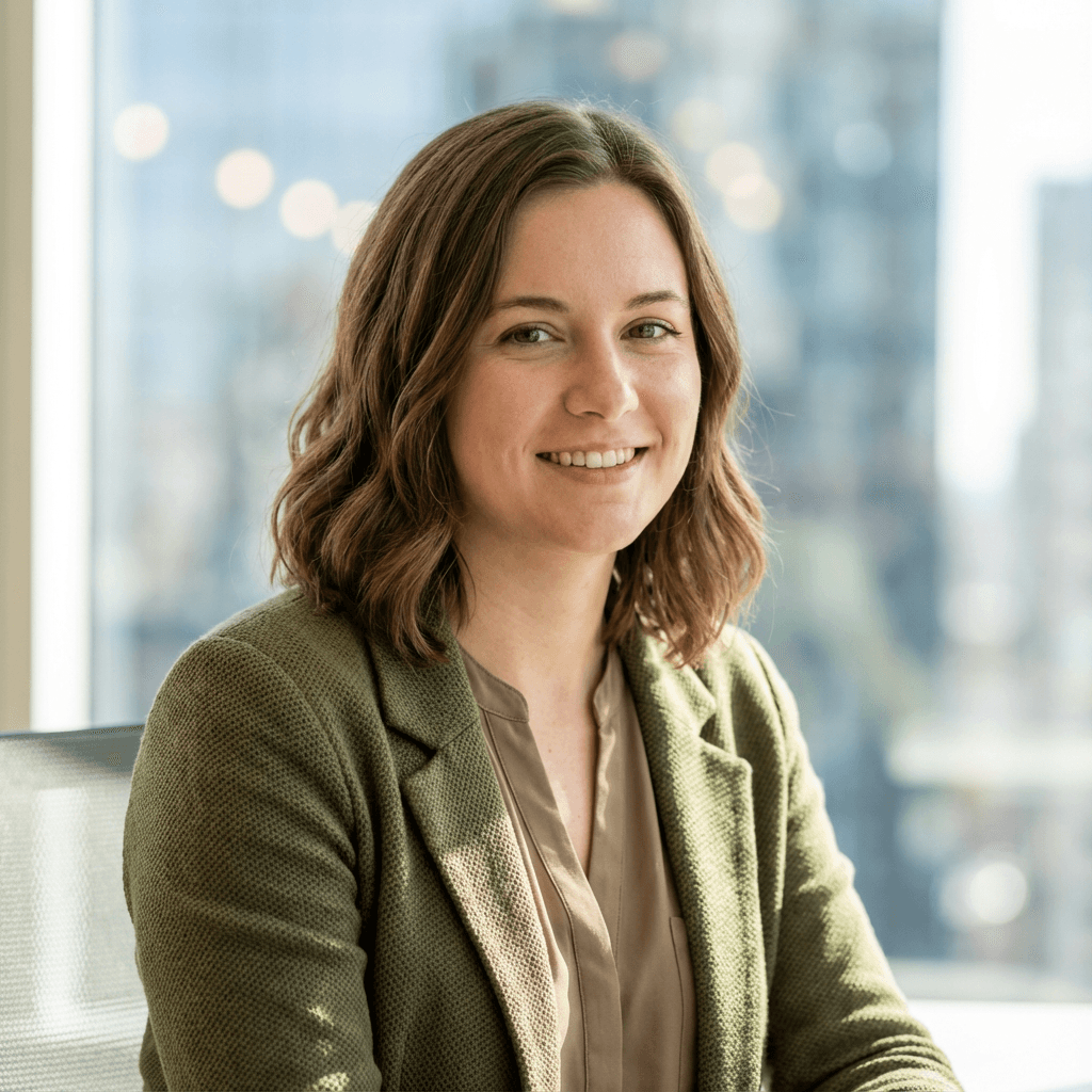 Emma Hartley in a professional setting